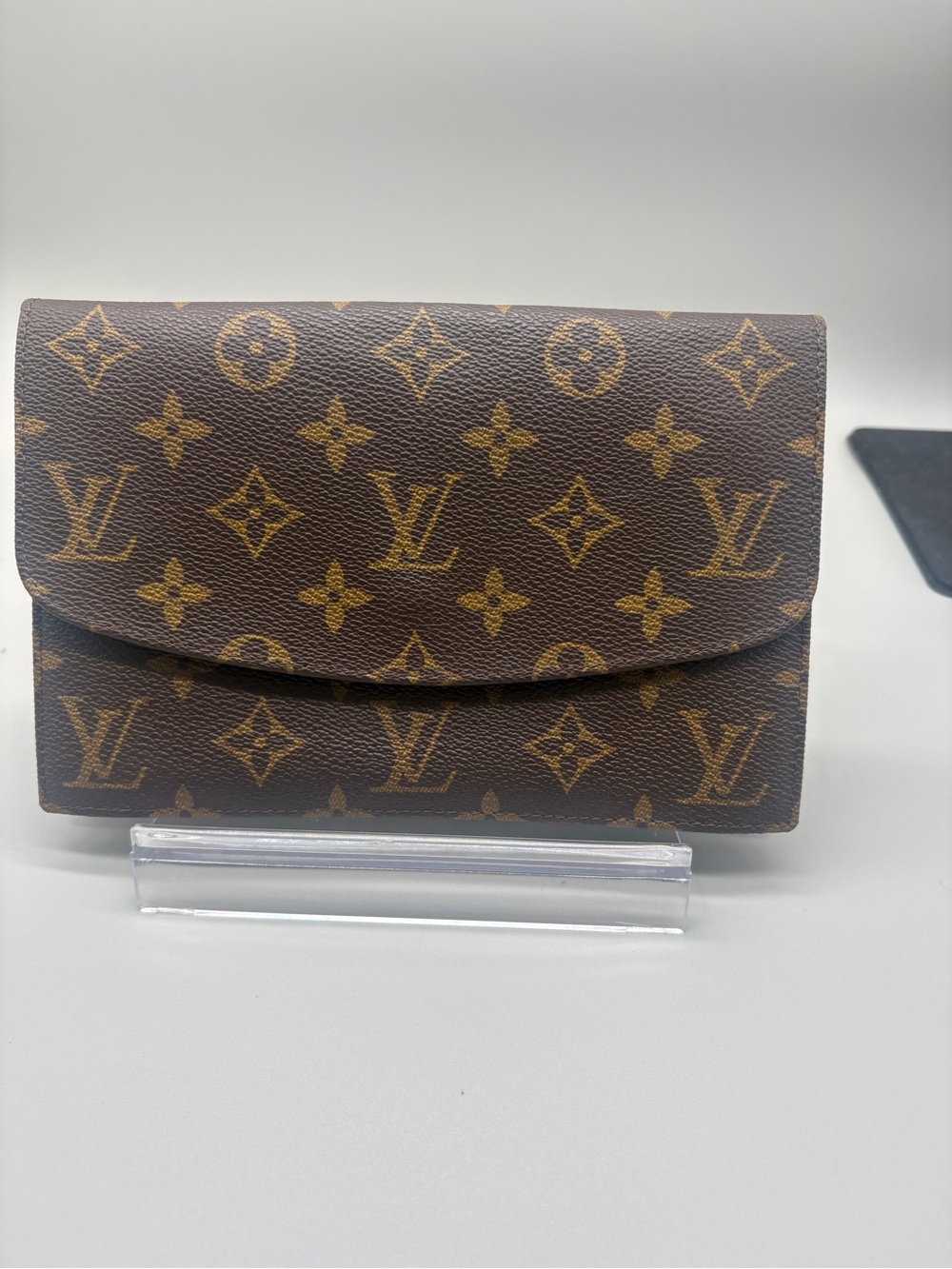 Louis Vuitton Monogram Rabat Clutch Vintage Pochette w/ Aftermarket Chain w/ COA